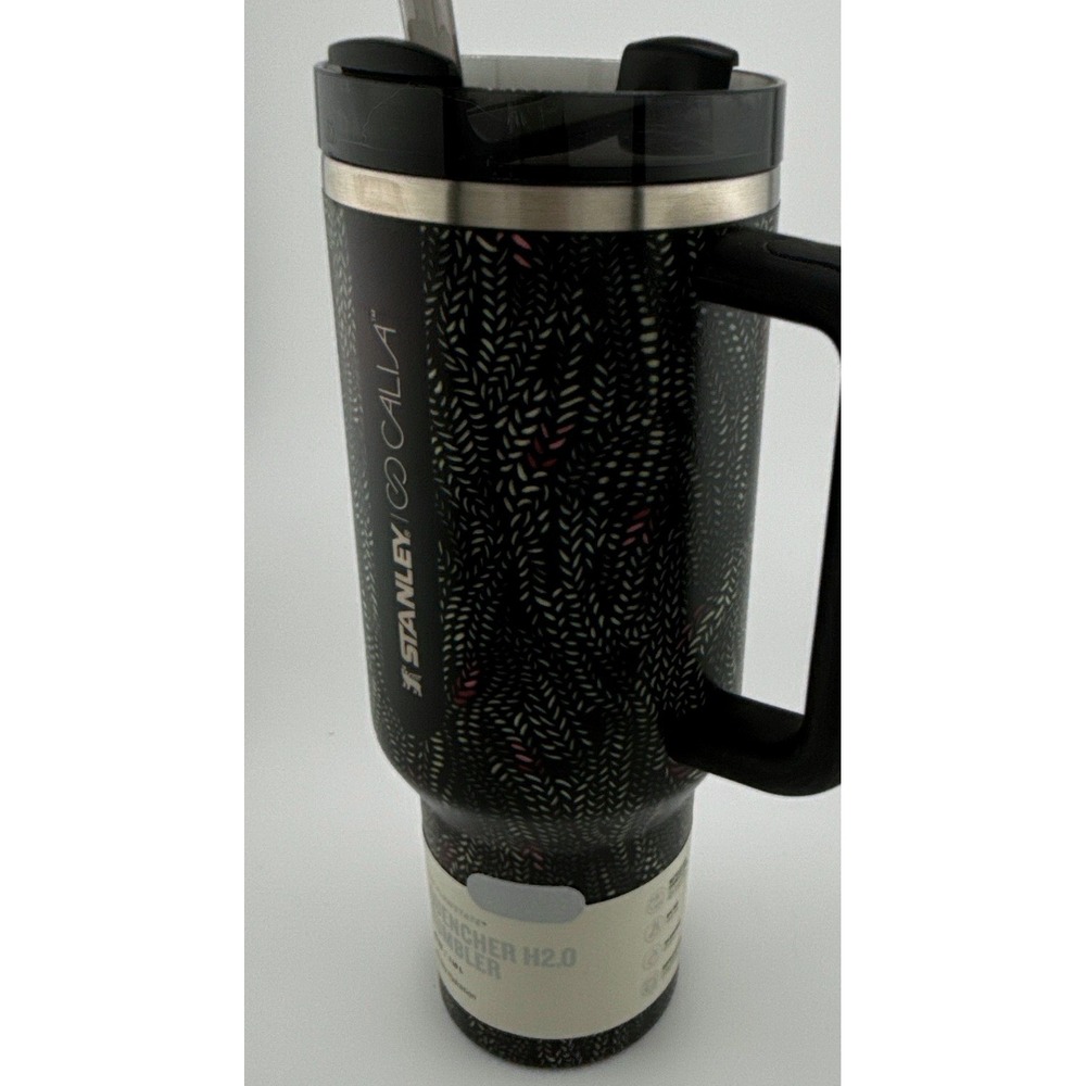 Stanley x CALIA Quencher H2.0 40 oz Black Serpent FlowState Tumbler NWT - Picture 6 of 10